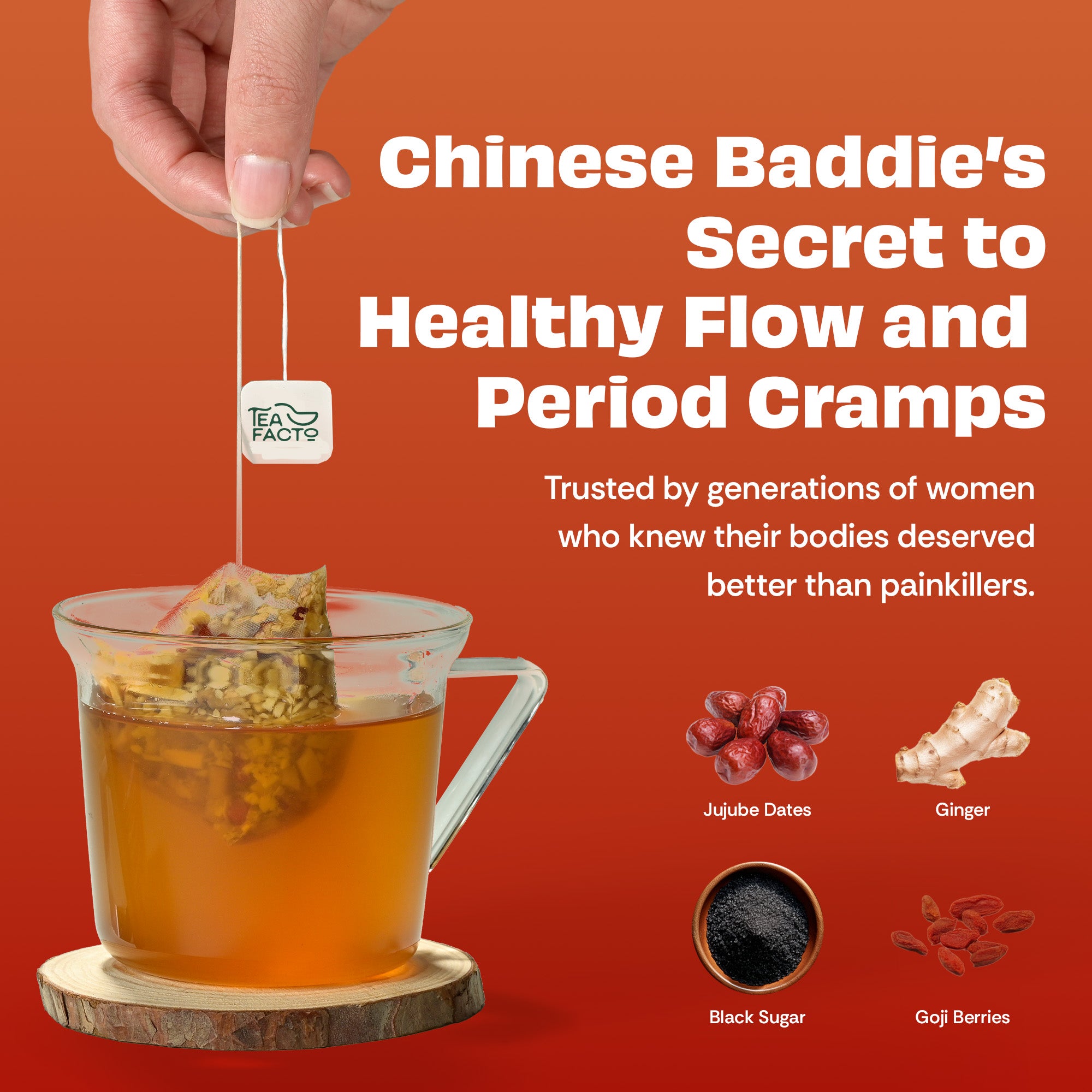 Viral Asian Jujube Ginger Tea - Glowy Skin & Happy Flow (30 day supply)