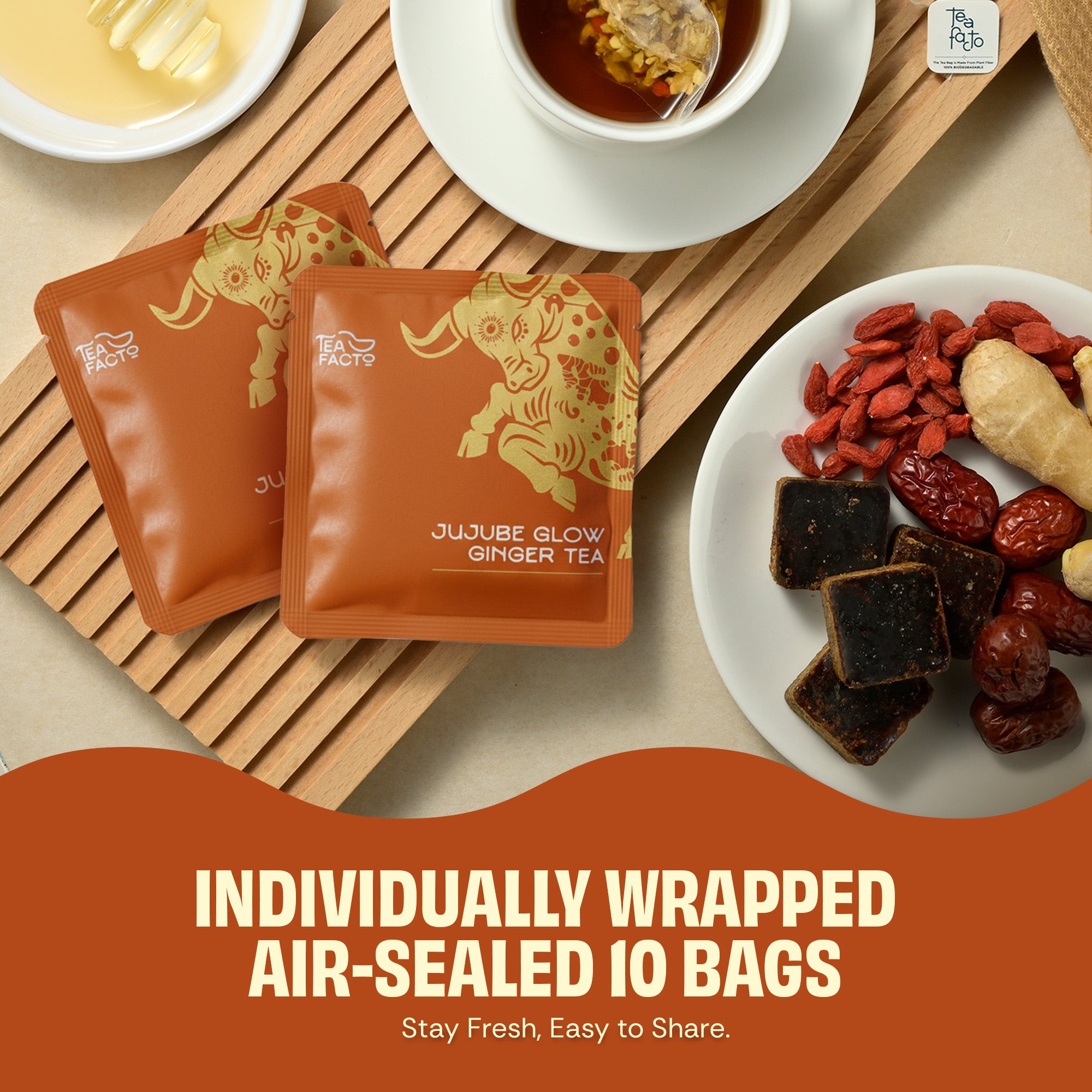 Viral Asian Jujube Ginger Tea - Glowy Skin & Happy Flow (30 day supply)