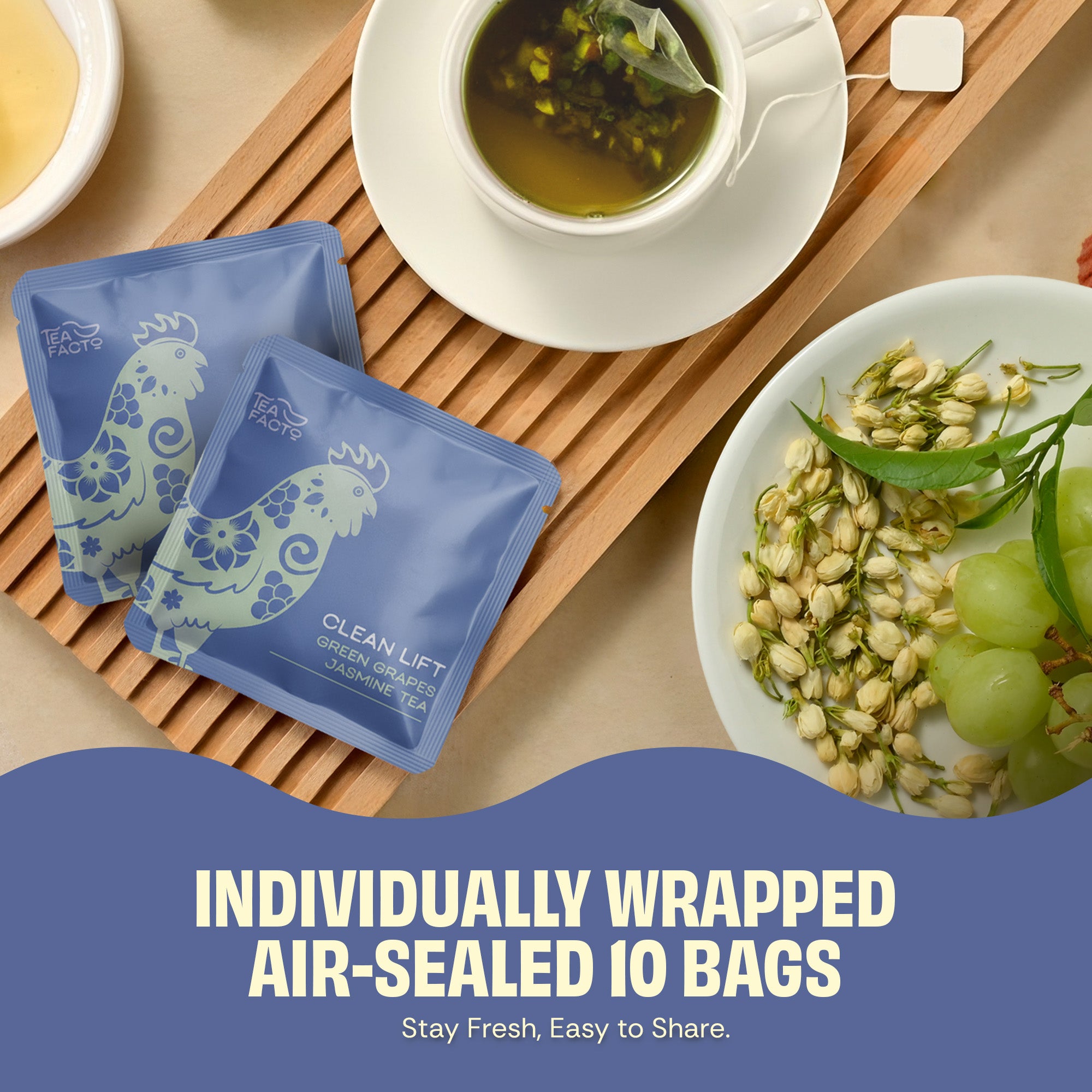 Green Grapes Jasmine Tea (10 Pack)