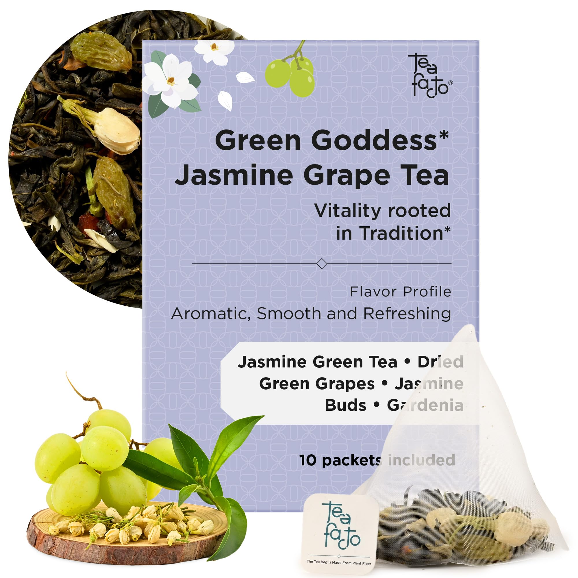 Green Grapes Jasmine Tea (10 Pack)