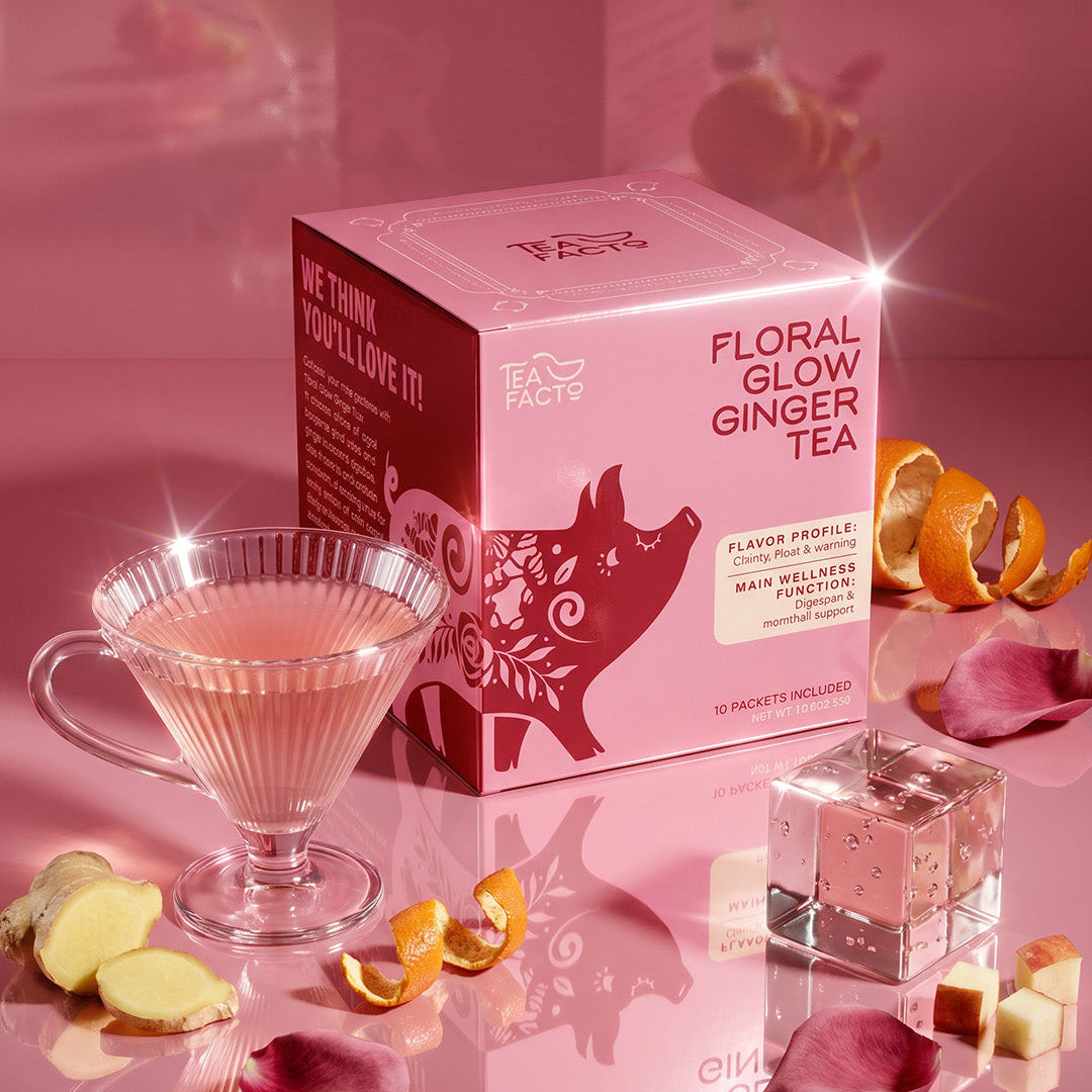 Floral Glow Ginger Tea | Mood, PMS Support, Digestion (30 bags)