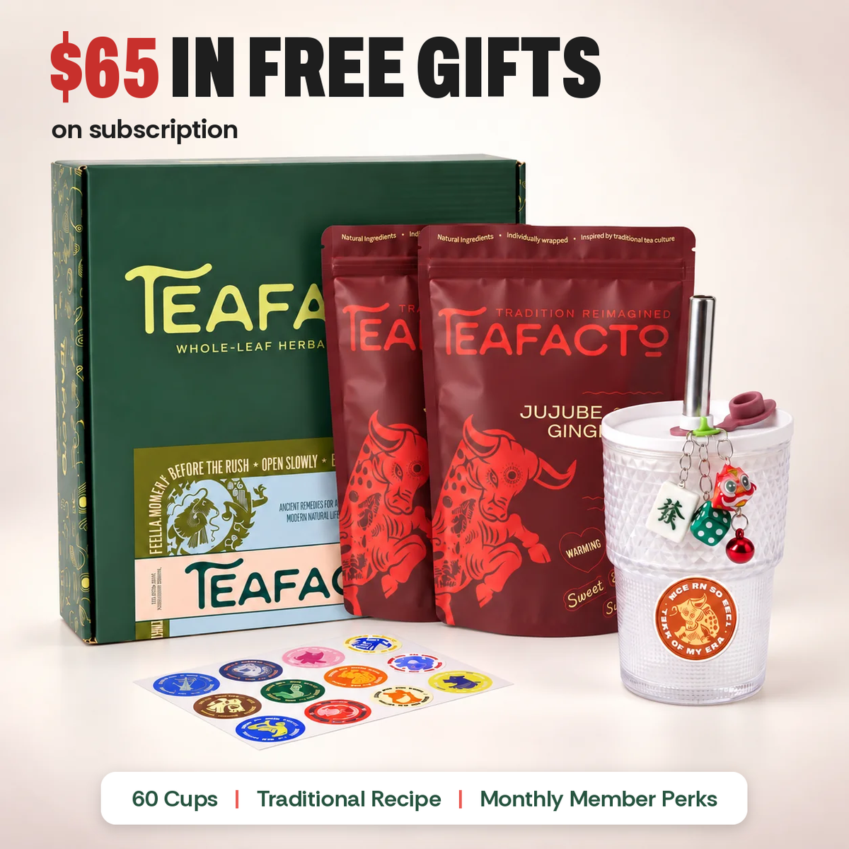 Asian Jujube Tea for Glow-From-Within Ritual (60-Day Bundle)
