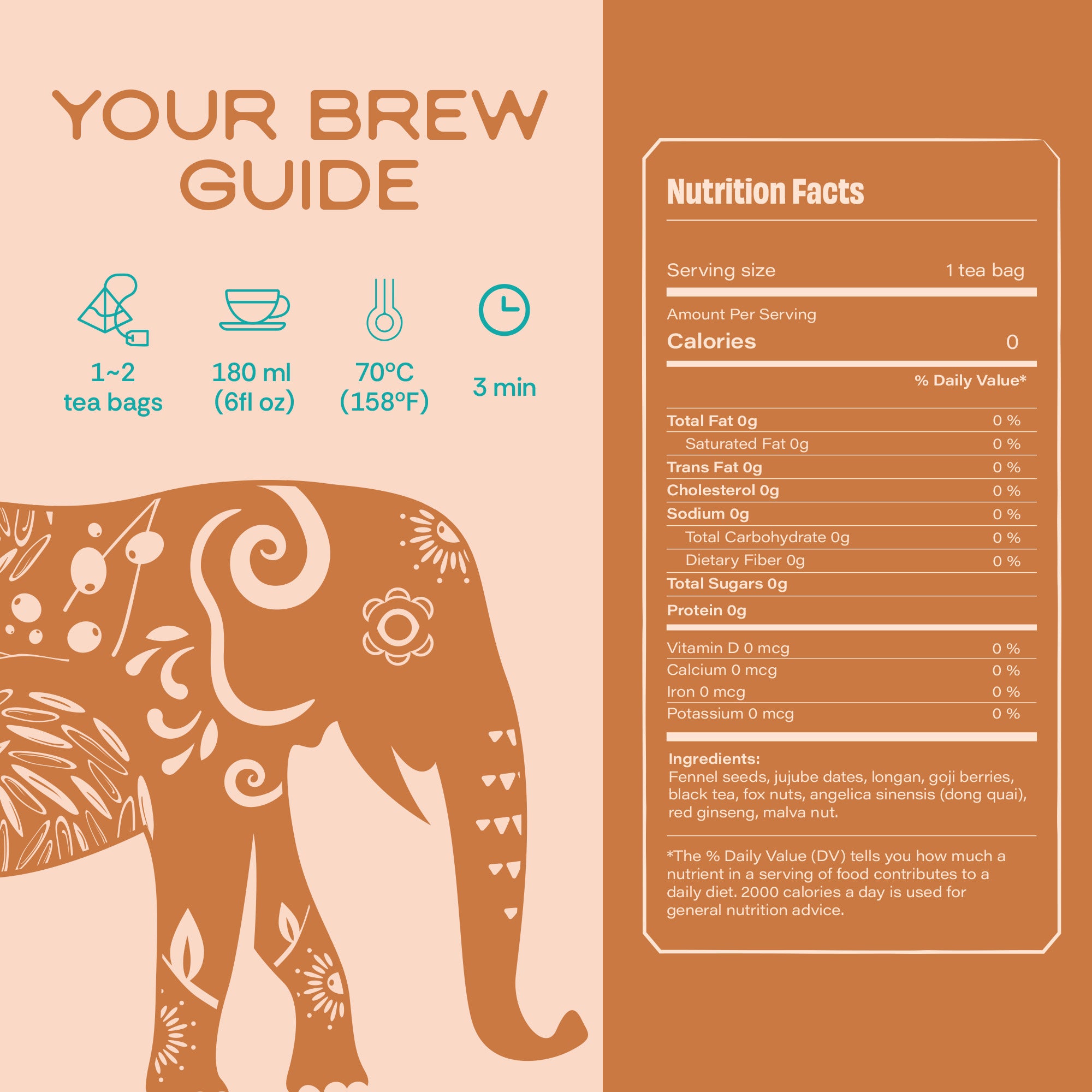 Fennel Treasures Tea | Debloating & Digestion (30 bags)